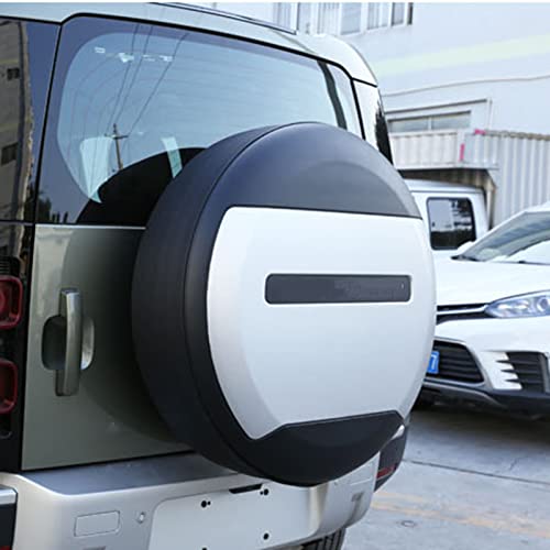 FINMOKAL Capa de pneu sobressalente de plástico prateado para Land Rover Defender 2020 2021 ABS