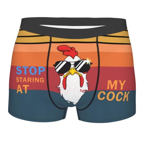 Stop Staring At My Cock Men'S Briefs Funny Boxers Humorous Underwear Shorts Underpants