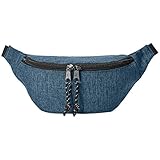 amazon basics bum waist bag fanny pack with double pocket 3l denim