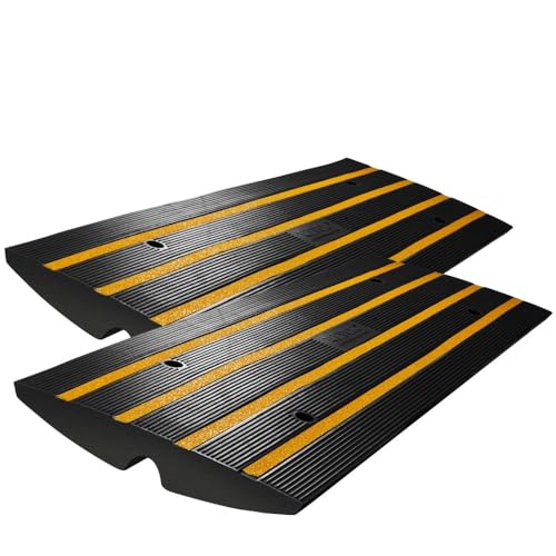 Rampa de caucho resistente para bordillos, 2.6 pulgadas de altura miniatura 4