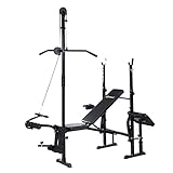 Goplus® Adjustable Foldable Weight Lifting Flat Bench Rack Set Fitness Exercise