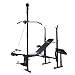 GOPLUS Adjustable Foldable Weight Lifting Flat Bench Rack Set Fitness Exercise