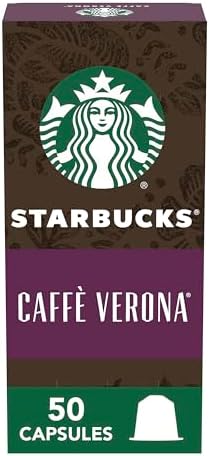 Starbucks by Nespresso Original Line, Caffè Verona, Dark Roast Coffee, 50-count Espresso Pods