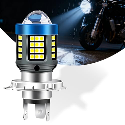 KoiLuvGo 1 PC Car H4 Bulb, Hi/Lo Beam Super Bright Daytime Running Light Bulbs, 1200LM Super Bright Front Lighting Bulbs, 1:1 Halogen Lamp, Universal for Motorcycles E-Bike Scooters ATV UTV (White)