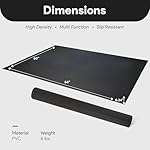 BalanceFrom 7x5 Feet High-Density Gym Equipment Floor Mat, 1/4-Inch Thick PVC – Non-Slip Flooring for Treadmill, Stationary Bike, Elliptical Trainer, Weight Bench, and Heavy Exercise Machines - Image 2