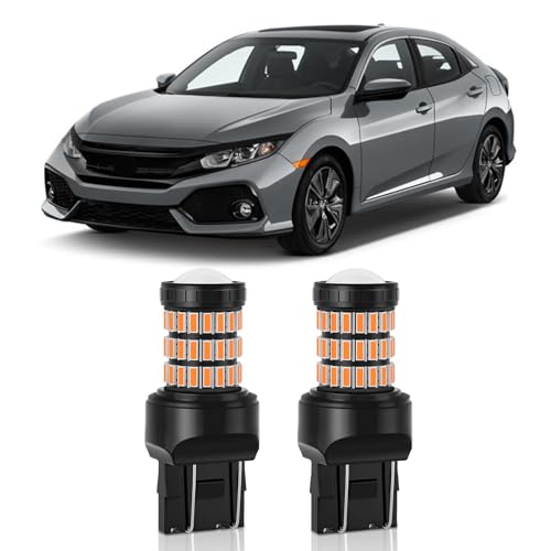 MEALAM Amber Yellow 7443 7444 7440 T20 LED Blinker Light Bulbs Compatible with 2012-2021 Honda Civic Front Turn Signal Lights & 2009-2021 Honda Civic Rear Turn Signal Lights, Pack of 2