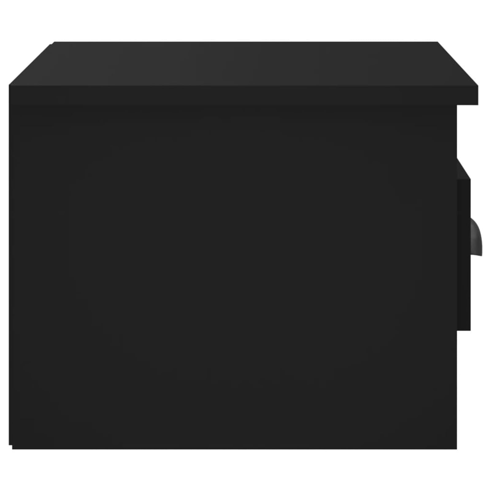 Gecheer Comodino da parete nero 41,5 x 36 x 28 cm, tavolino galleggiante con cassetto, comodino armadio laterale sospeso supporto per telefono per camera da letto, soggiorno