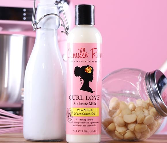 Camille Rose Curl Love Moisture Milk, Leave-In Conditioning Cream for Curls and Coils, Nourish and Strengthen, Macadamia Nut & Vanilla, 240 ml (Pack of 1) - Image 5