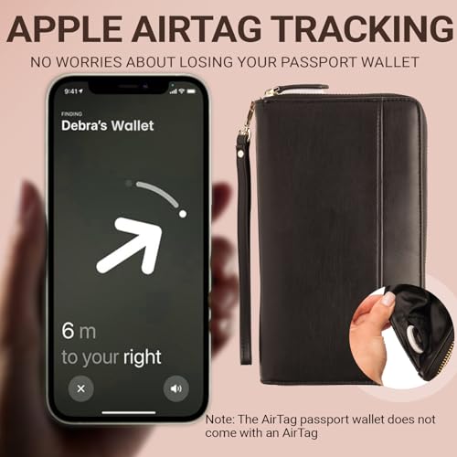 Image of Travel Document Organizer - RFID Passport Wallet Case Family Holder Id Wristlet
