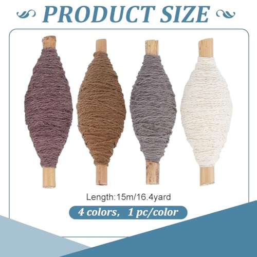 Hilo de Sashiko 100% Algodón 4 piezas 15m miniatura 2