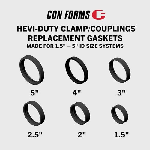 Image of 5 inch Snap Clamp Coupling Gasket Hevi-Duty Concrete Pumping Placing Line Replacement Rubber Gasket (CG50D)