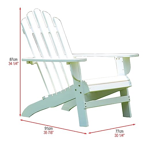 Portable Beach Chairs, Heavy Duty Solid Wood Adirondack Chair Sunbathing Lounger Chair, Pool Furniture For Pool/Balcony/Lawn/Backyard (Color : White) #TOP2