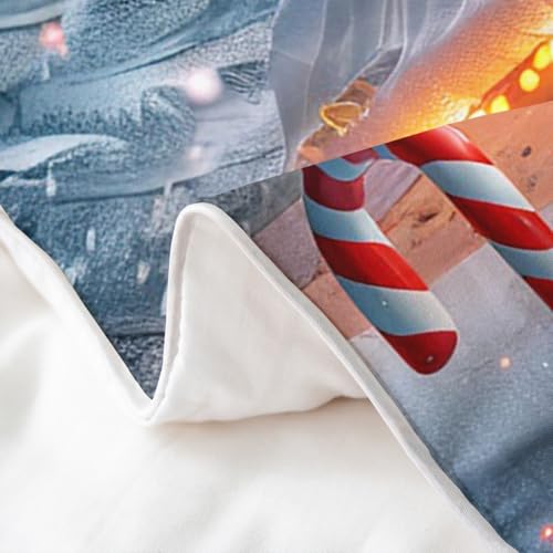 Flocons de neige chaud réversible noir linge de lit coton 240x260 - 6