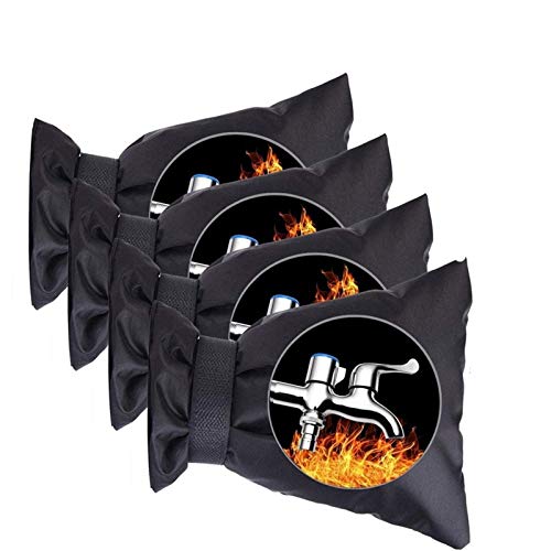 Paquete de 4 fundas anticongelantes para grifo, calcetines para protección contra congelación en invierno, cubierta de grifo aislante, reutilizable, impermeable
