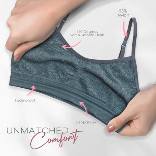 Alyce Intimates Girls and Teens Seamless Cami Training Bra - Pack of 73