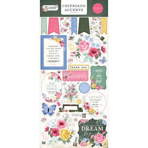 Carta Bella Paper Co Carta Bella 6X13 Accents, Bloom Chipboard, Multicolor