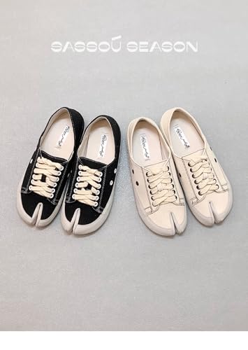 Tabi Shoes Flats for Women Split Toe Wide Width Lace-up Convenient Breathable Comfortable Casual Round Toe Retro Y2K Sneakers Dress Spring Summer Fall Indoors Outdoors2
