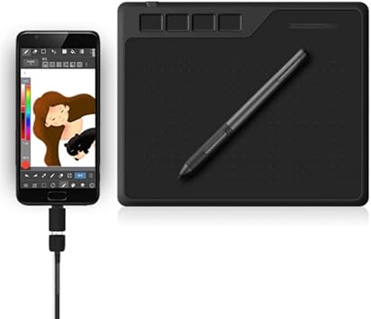 6.5 X 4 Inches 8192 Level Battery-Free Pen Support Android Windows Mac Digital Graphic Tablet for Drawing & Game OSU