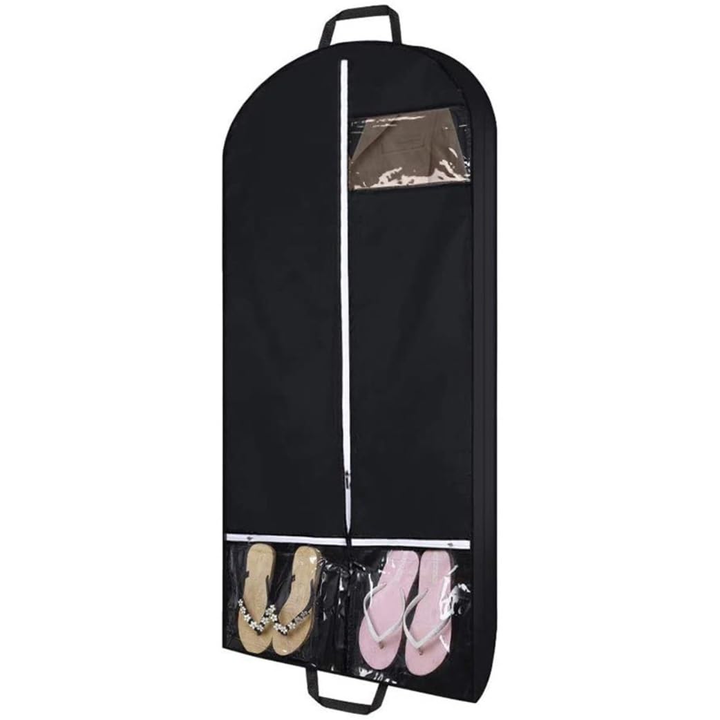 Busta per Abiti Confezione da 2 Borse Porta Abiti per Abito con Tasche, per Appendere Viaggio E Riporre Oggetti Accessori da Viaggio(110 * 58 * 8cm)
