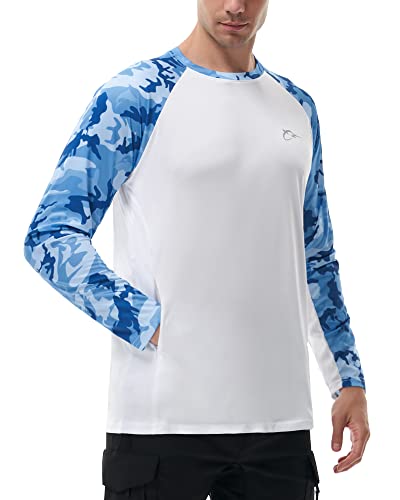 Image of FISHEAL UPF 50+ UV Sun Protection with Zip Pocket - Fishing Shirts for Men Long Sleeve Mesh Sides Performance Shirt