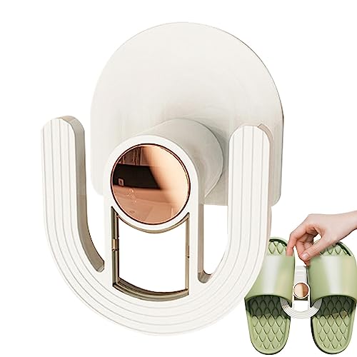 Bathroom Slipper Holder,Vertical Shoe Rack Slipper Holder Cubby | No Punching Mounted Shoe Rack, Wall Mounted for Storing Slippers, Mops, Umbrellas Welts