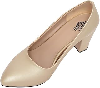 حذاء بكعب جلد مع خامة بلون مطفي للنساء من حسن عبده