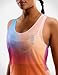 MIER Limitless - Running Tank Tops, Women's Seamless Quick Dry Marathon Racing Singlets, Ultra Lightweight, Rainbow Clouds, XL
