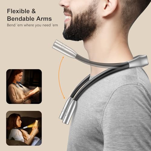 Image of Gritin Book Light, Eye Caring 3 Colors & Dimmable Brightness Reading Light