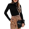 REORIA-Womens-Long-Sleeve-Ribbed-Turtleneck-Leotard-Stretchy-Bodysuit-Tops-Jumpsuits Women's Long Sleeve Ribbed Turtleneck Leotard Stretchy Bodysuit Basic Tops Jumpsuits Black Small