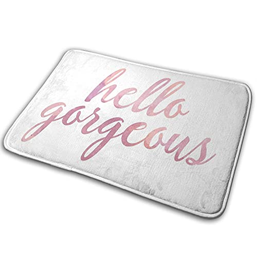 Hello Gorgeous In Pink Watercolor Carpet Bathroom Shower Bathroom Rugs Soft Bath Rugs Non Slip, Washable Cover Floor Rug Absorbent Carpets Floor Mat Home Decor For Kitchen Bedroom, 31"X20" #TOP10