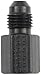 Fragola 495020-BL Black Size (-3) x 1/8 FPT Straight Gauge Adapter Fitting
