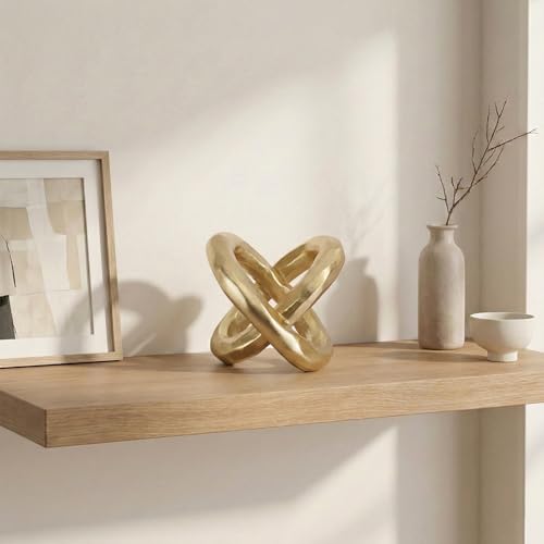 Nudo Infinito Dorado Decorativo Moderno para Mesa miniatura 6