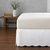 Greenland Home Paisley Quilted Bed Skirt, Full, White