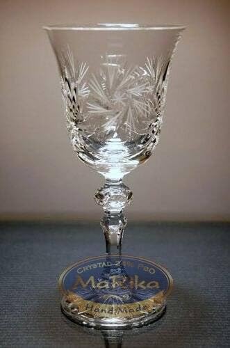MaRika Zestaw kryształowych kieliszków do wina, 170 ml, klasyczne, ręcznie wykonane, 6 szt. – eleganckie kieliszki do wina, idealne do czerwonego wina, białego wina i jako prezent