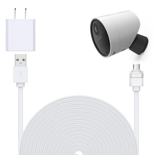 Câble étanche de 7,6 m pour caméra SimpliSafe extérieure avec son chargeur 5V/2A