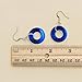 Bottled Up Designs Handmade Glass Hoop Earrings, Recycled Vintage Glass, Sterling Silver, Eco Friendly, Made in USA, Mothers Day, Women, Anniversary (1960's Cobalt Skin Cream Jar)