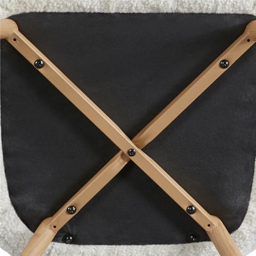 Yaheetech Ohrensessel Modern Sessel Armsessel Lehnsessel Polsterstuhl mit Holzbeine bis 136 kg Belastbar 81 x 73,5 x 98 cm Weiß