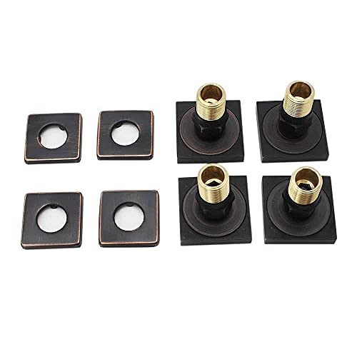 Showerhead Body Spray, Homedec 2Inch Brass Square Massage Shower Jet Can 360 Swivel, Oil Rubbed Bronze, 4 Pack #TOP6