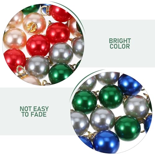 Boules de Noel légères perles multicolores 16mm decoration sapin