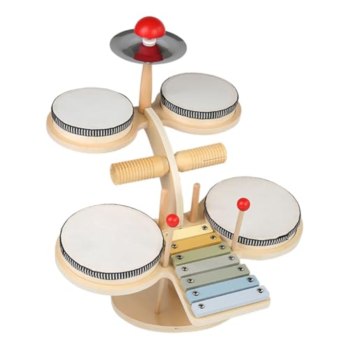 Batería de juguete de madera Mikikit, el obsequio de cumpleaños educativo ideal