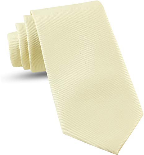 Handmade Champaign Tan Ties For Men Skinny Woven Slim Tie Mens Ties : Thin Necktie, Solid Color Neckties 3"