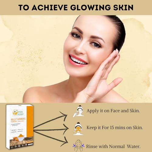 Wild Turmeric Powder 100% Pure Kasturi Turmeric for Face, Skin Care & DIY Beauty – Natural Powder for Acne, Dark Spots & Hyperpigmentation 5.3 oz Resealable Pack - Image 6