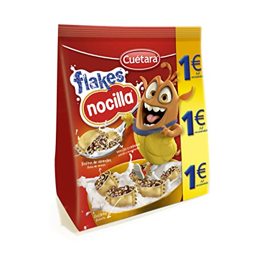 Nocilla Galletas Flakes Rellenas de Nocilla y Cereales, 120g