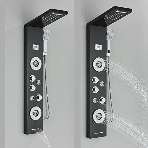 Shower Panel Tower Massage Body Jets System Rain&Waterfall Mixer Hand Shower miniatura 3