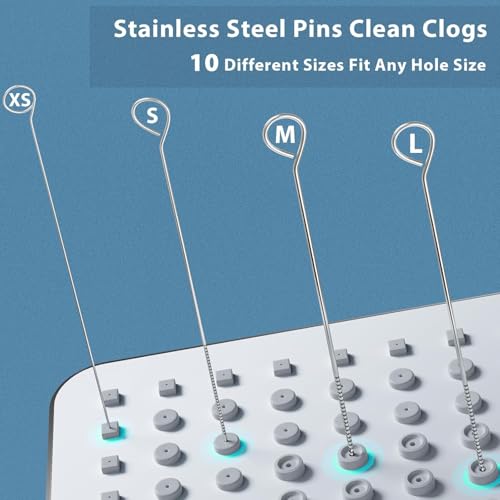 Image of Lumkew Shower Head Cleaner Picks, Pink Shower Head Cleaning Brushes for Showerhead Small Hole Nozzle Unlcogger, 20 pcs