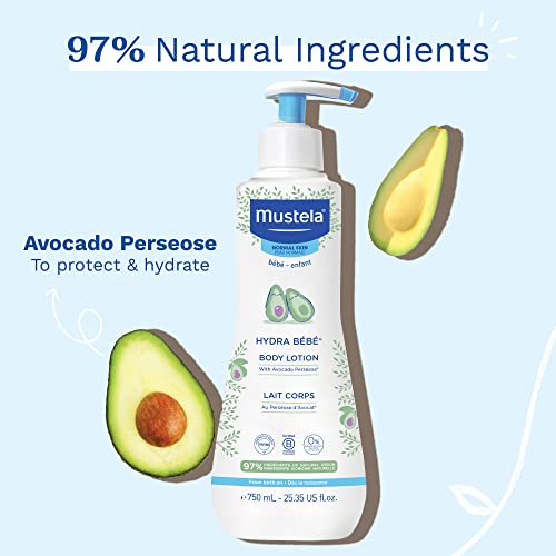 Mustela Hydra Bebe Body Lotion - Daily Moisturizing Baby Lotion With Natural Avocado, Jojoba & Sunflower Oil – 25.35 Fl. Oz. #TOP3