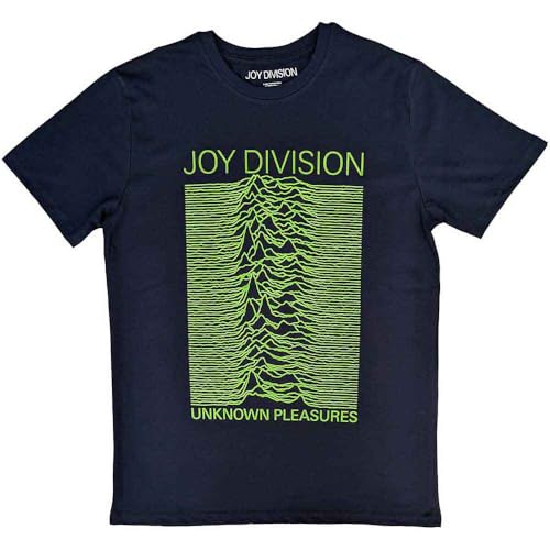 T-shirt Joy Division vintage Unknown Pleasures bleu marine haut de gamme taille M