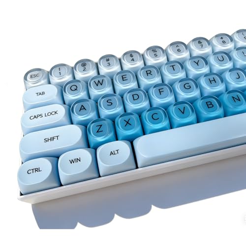 Image of Fogruaden PBT Blue Keycaps Set, HOA Profile Cute Custom Keycaps, Compatible with Cherry MX Switch 60% 65% 75% Mechanical Keyboards