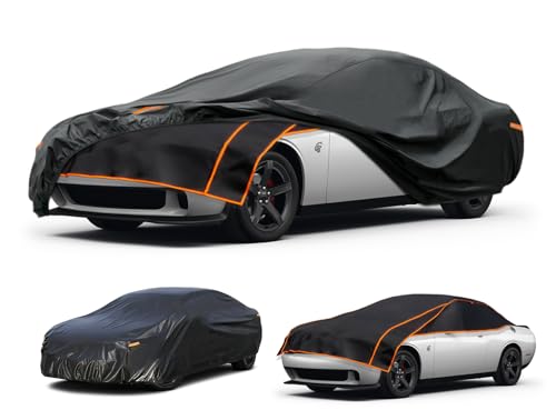 Image of Kayme Hail Protector Car Cover, Anti Hail Multilayer Thickened Full Car Cover,Outdoor Waterproof All Weather Custom Fit Dodge Challenger, Pontiac Firebird, Ford Thunderbird etc