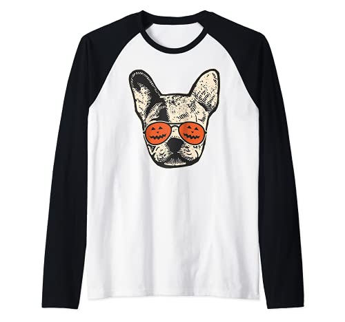 Gafas de sol Frenchie in Pumpkin - Bulldog francés Halloween Camiseta Manga Raglan